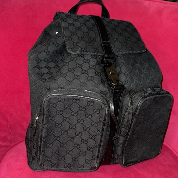 Gucci signature GG large Jackie backpack rucksack travel bag school bag - Picture 2 of 16